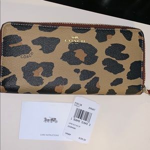 Coach leopard print wallet.